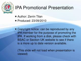 IPA Promotional Presentation 2010