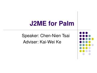 J2ME for Palm