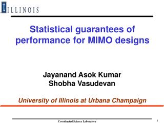 Statistical guarantees of performance for MIMO designs