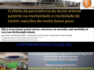 Acta Pædiatrica 2012; 101:419–423
