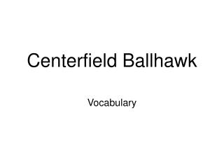 Centerfield Ballhawk