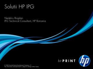 Solutii HP IPG