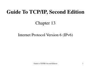 Guide To TCP/IP, Second Edition