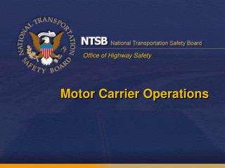 Motor Carrier Operations