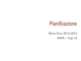 Pianificazione