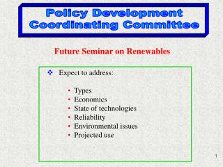 Policy Development Coordinating Committee