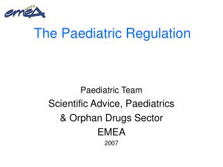 The Paediatric Regulation