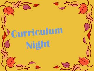 Curriculum Night