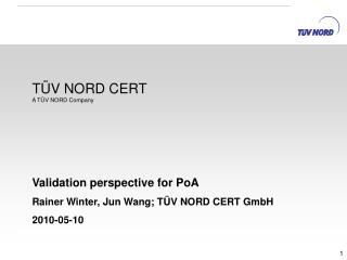 TÜV NORD CERT A TÜV NORD Company