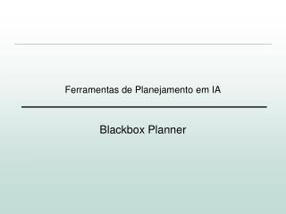 Ferramentas de Planejamento em IA