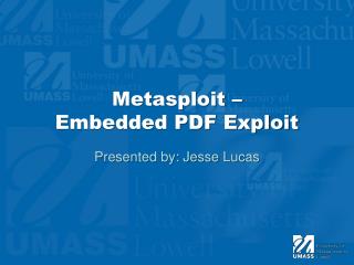 Metasploit – Embedded PDF Exploit