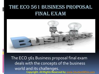 ECO 561 Final Exam