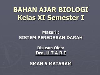 BAHAN AJAR BIOLOGI Kelas XI Semester I