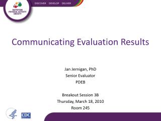 Communicating Evaluation Results