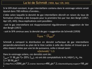 La loi de Schmidt (1959, ApJ 129, 243)