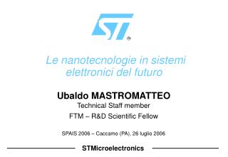 Le nanotecnologie in sistemi elettronici del futuro