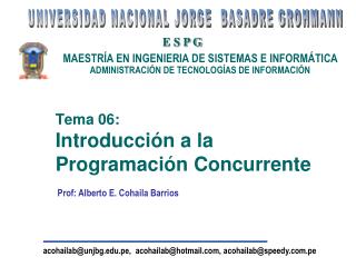 Tema 06: Introducción a la Programación Concurrente