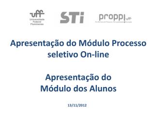 Apresentação do Módulo Processo seletivo On-line