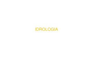 IDROLOGIA