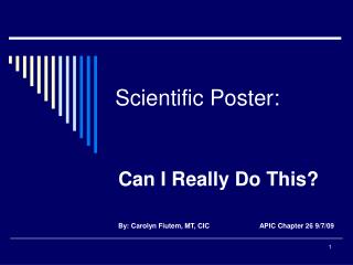 Scientific Poster: