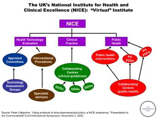 The UK’s National Institute for Health and Clinical Excellence (NICE): “Virtual” Institute