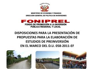 FONDO DE PROMOCIÓN A LA INVERSIÓN PÚBLICA REGIONAL Y LOCAL