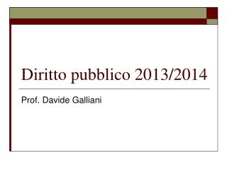 Diritto pubblico 2013/2014