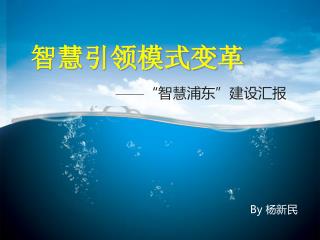 智慧引领模式变革 —— “智慧浦东”建设汇报