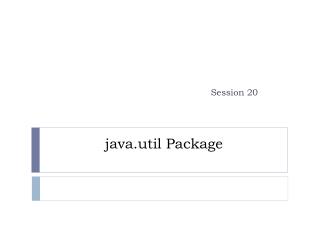 java.util Package