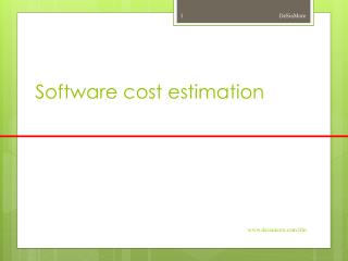 Software cost estimation