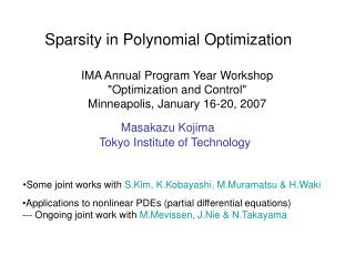 Sparsity in Polynomial Optimization