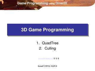 3D Game Programming