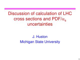Discussion of calculation of LHC cross sections and PDF/ a s uncertainties