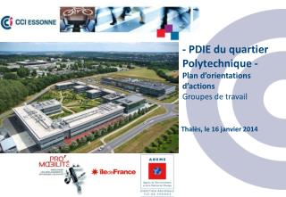 - PDIE du quartier Polytechnique - Plan d’orientations d’actions Groupes de travail