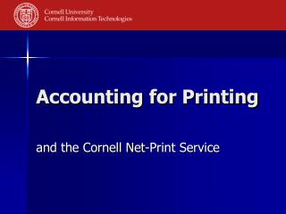 Accounting for Printing