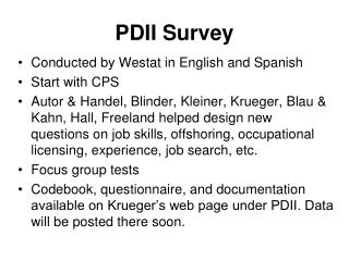 PDII Survey