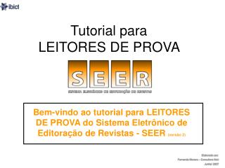 Tutorial para LEITORES DE PROVA