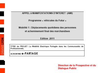 Partenaires du projet e-Partage