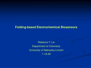 Folding-based Electrochemical Biosensors