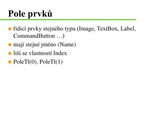 Pole prvků