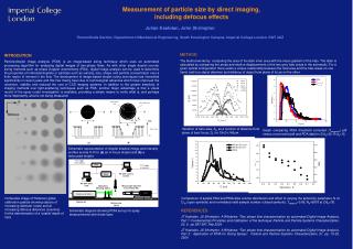 Measurement of particle size by direct imaging, including defocus effects