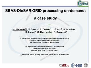 SBAS-DInSAR GRID processing on-demand: a case study