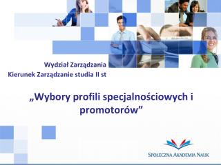 „Wybory profili specjalnościowych i promotorów”