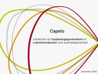 Capelo Introductie van loopbaangegevensbank en e-pensioendossier voor overheidspersoneel
