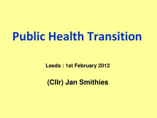 Public Health Transition