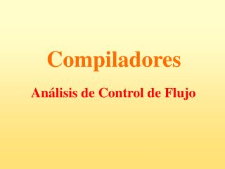 Análisis de Control de Flujo