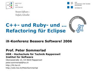 C++- und Ruby- und ... Refactoring für Eclipse