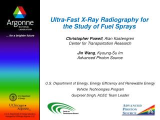 Ultra-Fast X-Ray Radiography for the Study of Fuel Sprays