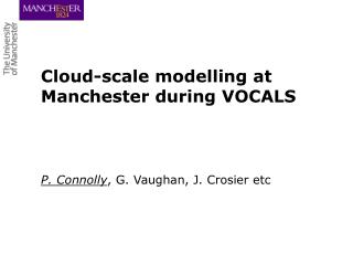 Cloud-scale modelling at Manchester during VOCALS