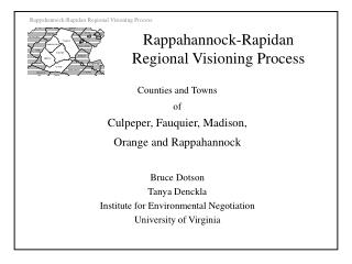 Rappahannock-Rapidan Regional Visioning Process